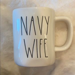 Rae Dunn Navy wife mug